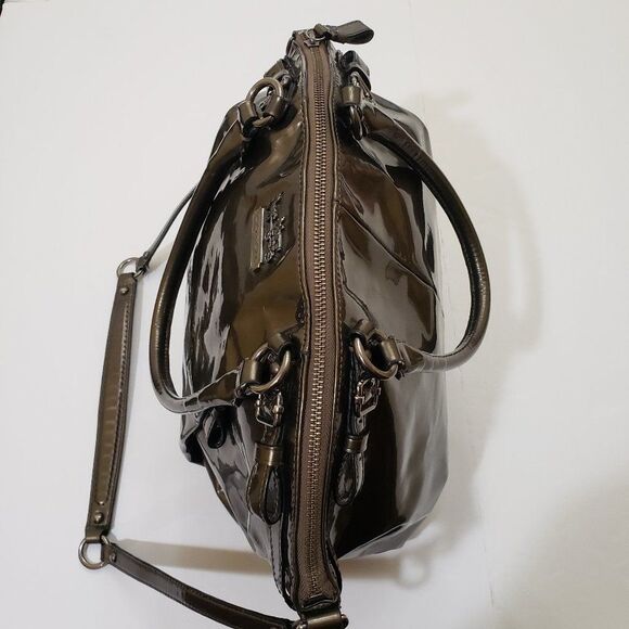 Coach 18627 Madison Pewter Patent Leather Lindsey - Picture 5 of 16